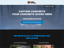 Tablet Screenshot of captainconcreteofkc.com